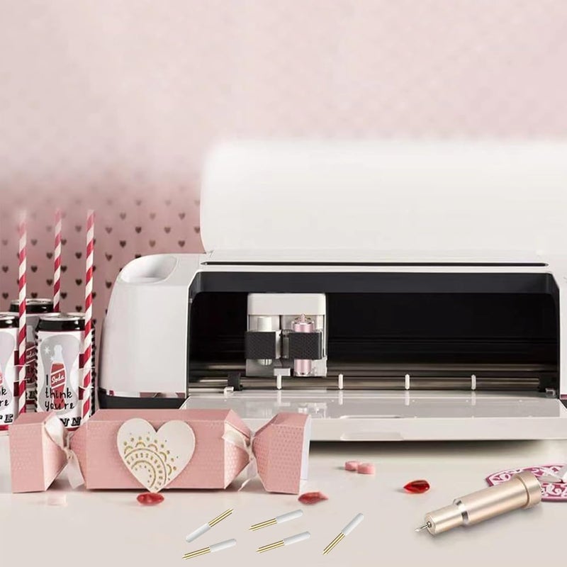 QidaiaLuck 30 Pcs Premium Fine Point Blade Cutting Compatible with Explore Air/Air 2/Air 3/Maker/Cricut Maker 3/Venture,Replacement Blade Knife for Glitter Vinyl,Cardstock,Faux Leather,Adhesive Foil,Vellum - Image 5